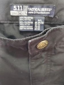Mens 5.11 Tactical Pants 34x32 Cargo Black Work - Picture 1 of 5