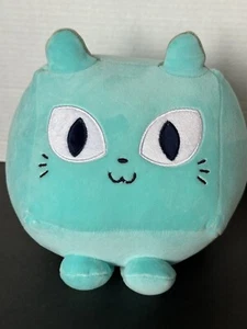 Big Games Pet Simulator X Square 8”Cat Plush Aqua Color Sage Green Tail No Codes - Picture 1 of 8