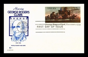 GEORGE ROGERS CLARK NW TERRITORY 1979 COVER CRAFT CACHET FIRST DAY CARD UNADDR