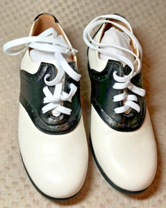 Rubbies Costume Saddle Shoes black/white size 10 US - Picture 1 of 7