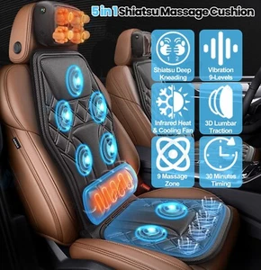Car Truck Cooling Pad 4 Fan Air Conditioned Cooling &Heat Seat Cover Cushion 12V - Picture 1 of 18