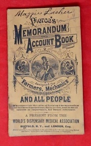 Antique 1884 Memorandum Account Book, Designed For Farmers, Mechanics - Picture 1 of 5