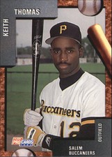 1992 Salem Buccaneers Fleer/ProCards #78 Keith Thomas