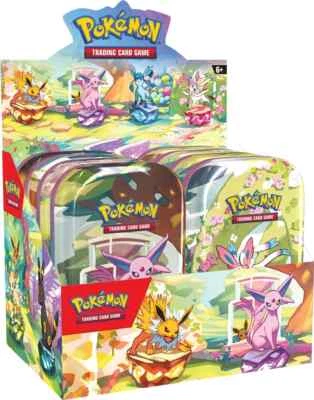 Prismatic Evolutions 8X Mini Tin Booster Pack Collection Box Pokemon Card Sealed - Image 1 of 4