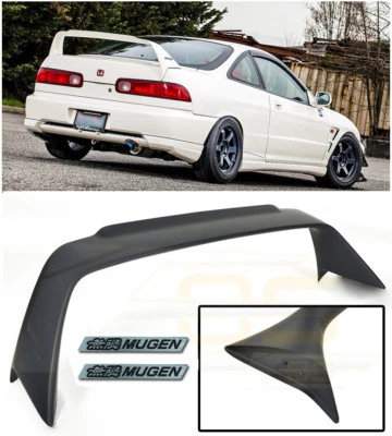 MUGEN Style Rear Lid Wing Spoiler Black Emblem Pair For 94-01 Acura Integra DC2 - Image 1 of 4