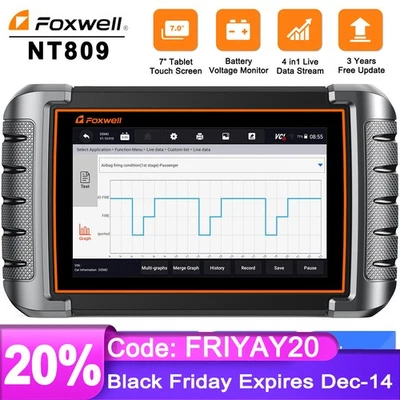 Foxwell NT809 Auto Diagnostic Tool All System ABS SRS TPMS DPF IMMO OBD2 Scanner - image 1 of 4