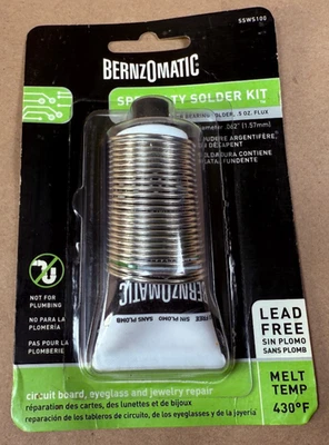 BERNZOMATIC SPECIALTY SILVER BEARING SOLDER KIT + FLUX -LEAD FREE - Image 1 of 4