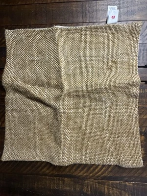 Nueva Funda de Almohada West Elm Dos Tonos Gruesa Lino 20"x20" Comino y Natural Nueva Foto 1 de 4