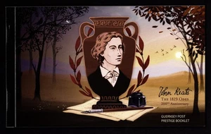 ALDERNEY 2019  JOHN KEATS POET  BICENTENARY OF ODES  PRESTIGE BOOKLET  MNH - Picture 1 of 5