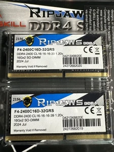 G. SKILL F4-2400C16D-32GRS 32GB SO-DIMM DDR4 2400 Laptop Memory - Picture 1 of 2