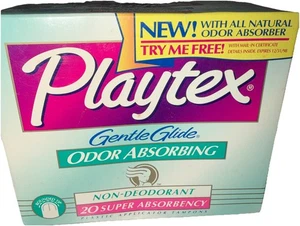 Vintage 1999 Playtex Gentle Glide 20 Regular Tampons Damenhygiene Geruchsabsorber - Bild 1 von 5