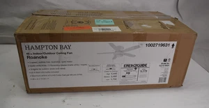 Hampton Bay YG216-MWH Roanoke LED 48" Indoor/Outdoor Ceiling Fan Matte White - Picture 1 of 7