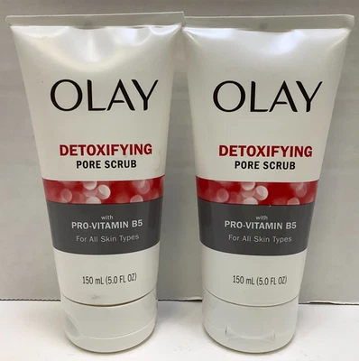 Exfoliante desintoxicante de poros Olay con pro-vitamina B5, 5 oz, 2 paquetes Foto 1 de 4