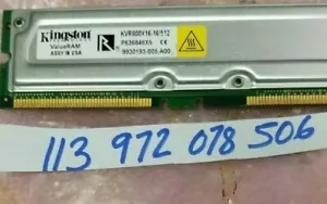512MB PC800 800MHz non-ECC 184-Pin RDRAM RIMM Memory Module DUAL RANK 32X8 - Picture 1 of 1