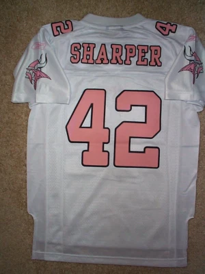 STITCHED/SEWN 明尼苏达维京人 DARREN SHARPER NFL 球衣 青年 * 女孩 * ( XL-16) — 第 1/3 张图片