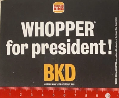 Aufkleber/Sticker: Burger King BKD (O5-9-17-1$)