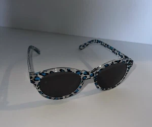 igogs Clear And Blue Frame Sunglasses Leopard Kids Girls Black Lenses Frames - Picture 1 of 5