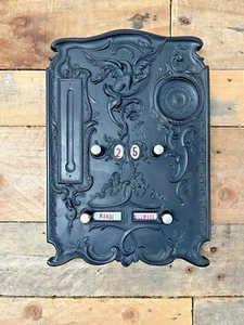 RARE c1870 FRANÇAIS ÉBÈNE DRAGON CALENDRIER MURAL PERPÉTUEL PORTE MONTRE DE POCHE - Photo 1/14