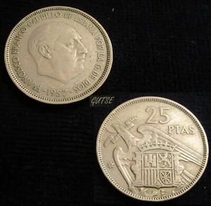 *GUTSE* FRANCO-330, 25 PESETAS 1957*58 - Imagen 1 de 1