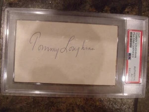 TOMMY LOUGHRAN HAND SIGNED INDEX CARD PDA/DNA SLABBED LIGHT HEAVYWEIGHT CHAMP - Picture 1 of 3