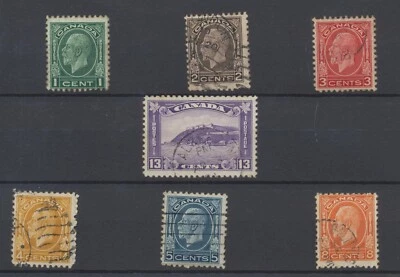 Canada Stamps: 1932 Definitive Set SG319/325 Used CV £21 - Image 1 of 4