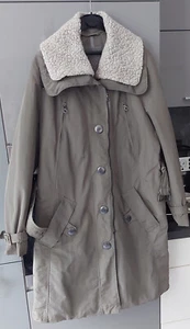 Betty Barclay Parka Kurzmantel Gr. 44 Oliv Lange Jacke Teddykragen abknöpfbar - Bild 1 von 9