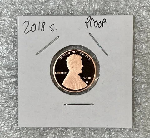 2018 Gem Deep Cameo Proof Lincoln Shield Cent US Coin Cover