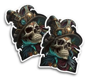 Pack de 2 calcomanías de día de muertos calavera de azúcar #34005 - Imagen 1 de 2