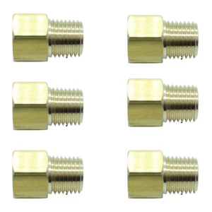 Messing Rohrverschraubung UNF 7/16-20 ORB-04 Innengewinde auf 1/4" NPT Außengewinde Adapter 6 Stück - Bild 1 von 3