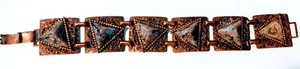 Vintage Rare Unusual Copper Pyramid 6.5" Bracelet Missing Pyramid - Picture 1 of 5