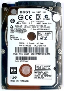 HGST HTS545050A7E362 500 Go de février 2014 - Photo 1/2