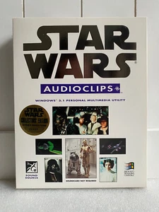 Star Wars The New Hope Audioclips for Windows 3.1 Vintage PC Software 3.5 Disk - Afbeelding 1 van 13