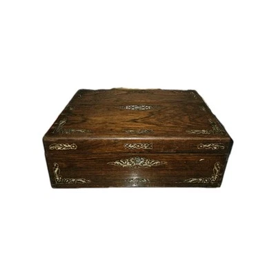 Antique  Writing Slope With Mother Of Pearl Inlay (Incomplete) - Image 1 of 4