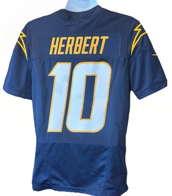 Camiseta Nike Los Angeles Chargers Justin Herbert #10 Para hombres Pequeña Dri-Fit Fútbol Foto 1 de 4