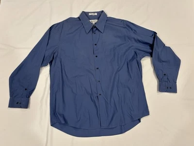 Camisa Alfani manga larga abotonada para hombre XL extra grande azul Foto 1 de 4
