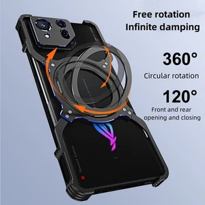 Magnetic Metal Frameless Bumper Stand Phone Case For ASUS ROG Phone 9 8 Pro, 9 8 - Picture 1 of 21