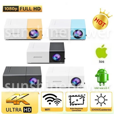 Mini Portable YG300 Multimedia Projector Full HD 1080P Home Cinema Movie Theater - Image 1 of 4