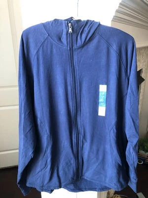 NWT Tek Gear Navy Blue Zip Front Hooded Activewear Jacket - Size 2X - $24.99 New - Image 1 of 4