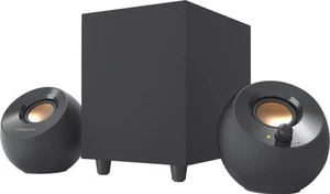 Haut-parleurs de bureau Creative Pebble Plus 2.1 alimentés par USB 8 W - Noir - Photo 1/2