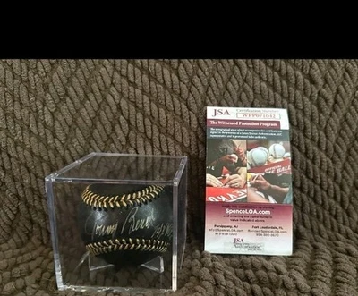 Johnny Bench Cincinnati Reds Auto Signed Black Ball "14x All-Star" Inscribed JSA - Image 1 of 4