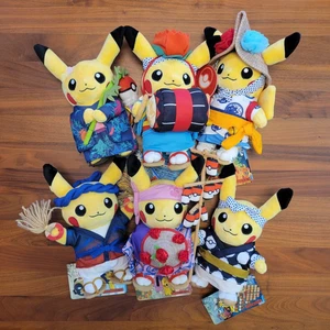 Pokemon Center Tohoku Pikachu Festival Plush Set of 6 complete FS Japan - Picture 1 of 8