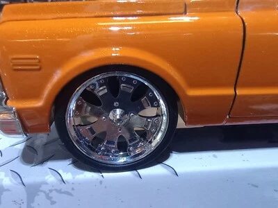 Llantas y neumáticos cromados Just Trucks escala 1/24 para Chevy Trucks 1969 #A200501 Foto 1 de 4