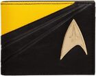 Portefeuille bi-pliant à thème Star Trek noir et jaune