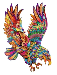 WOODVIO - Puzzle de madera para adultos y ni?os - ?guila, 207 piezas (49x33 cm) - Imagen 1 de 7