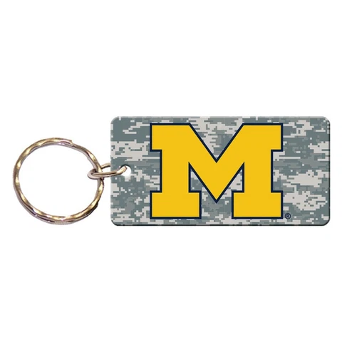 MICHIGAN WOLVERINES DIGITAL CAMO RECTANGLE ACRYLIC KEY RING NEW WINCRAFT 😎 Cover