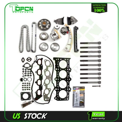 For 1996-1998 Suzuki Sidekick 1.8L Timing Chain Bolts Kit Head Gasket Set - Image 1 of 4