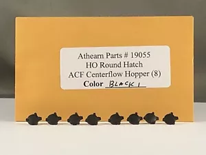 Athearn Parts - 8 Round Hatches for 55' Covered Hopper - # 19055 (Black) - Picture 1 of 10