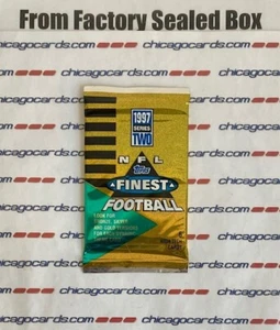 ONE 1997 Topps Finest Football Series-2 Hobby Pack Look4 #'ed Gold Refractor - Picture 1 of 10
