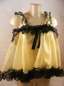 sissy sheer  organza lace camisole top lingerie cami cosplay unisex all colours - Picture 1 of 4