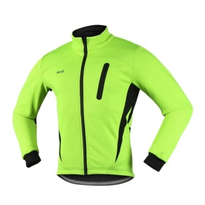 Winter Men Cycling Jacket Warm Reflective Windproof Waterproof Sports Coat - Image 1 of 4